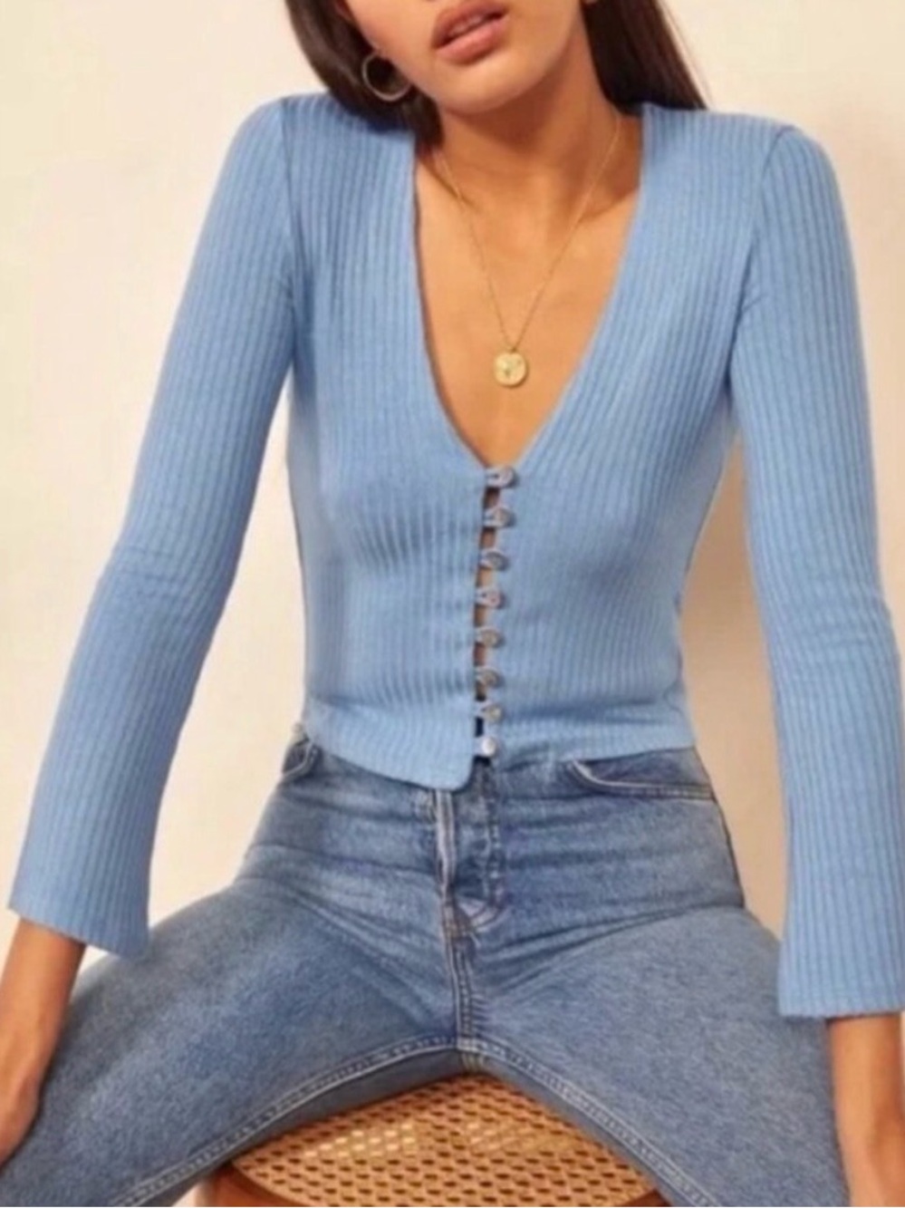 Reformation Gellar Knit Top